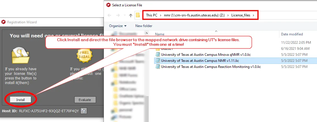 MNova license installation step 3) screen shot