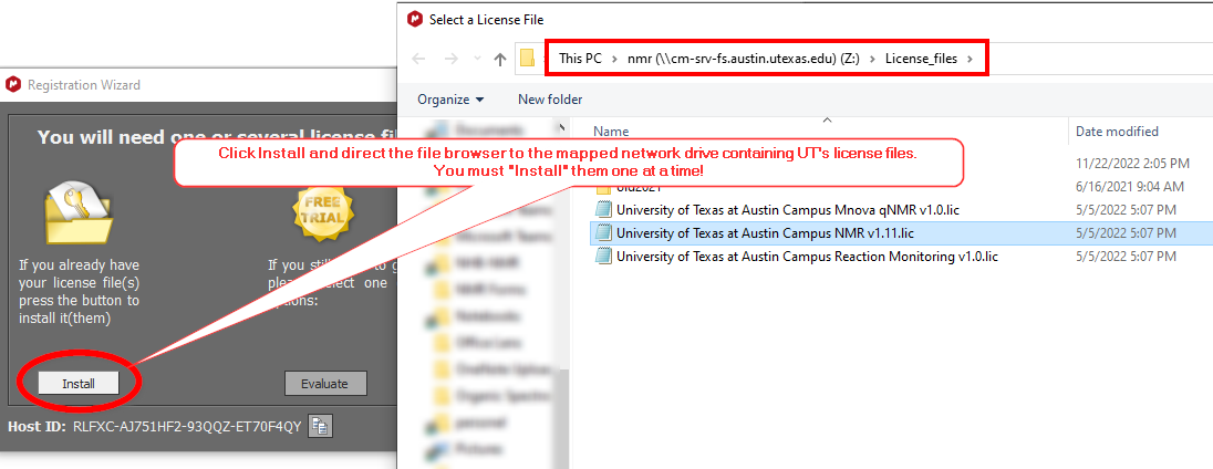 MNova license installation step 3) screen shot