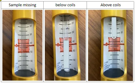 Varian depth gauge examples screen shot
